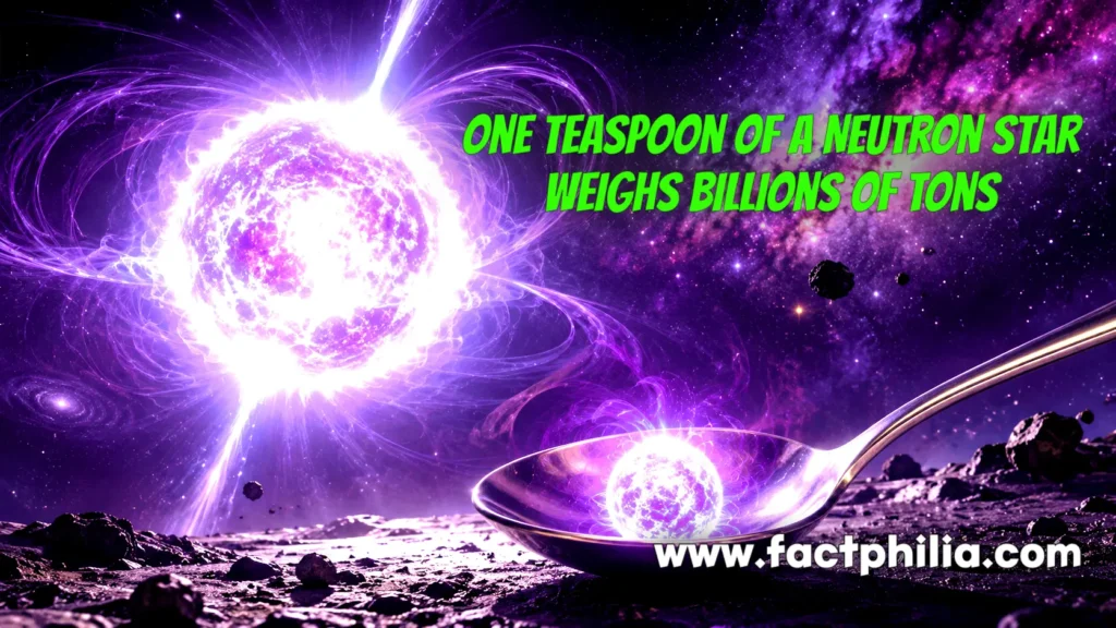 One Teaspoon of a Neutron Star Weighs Billions of Tons