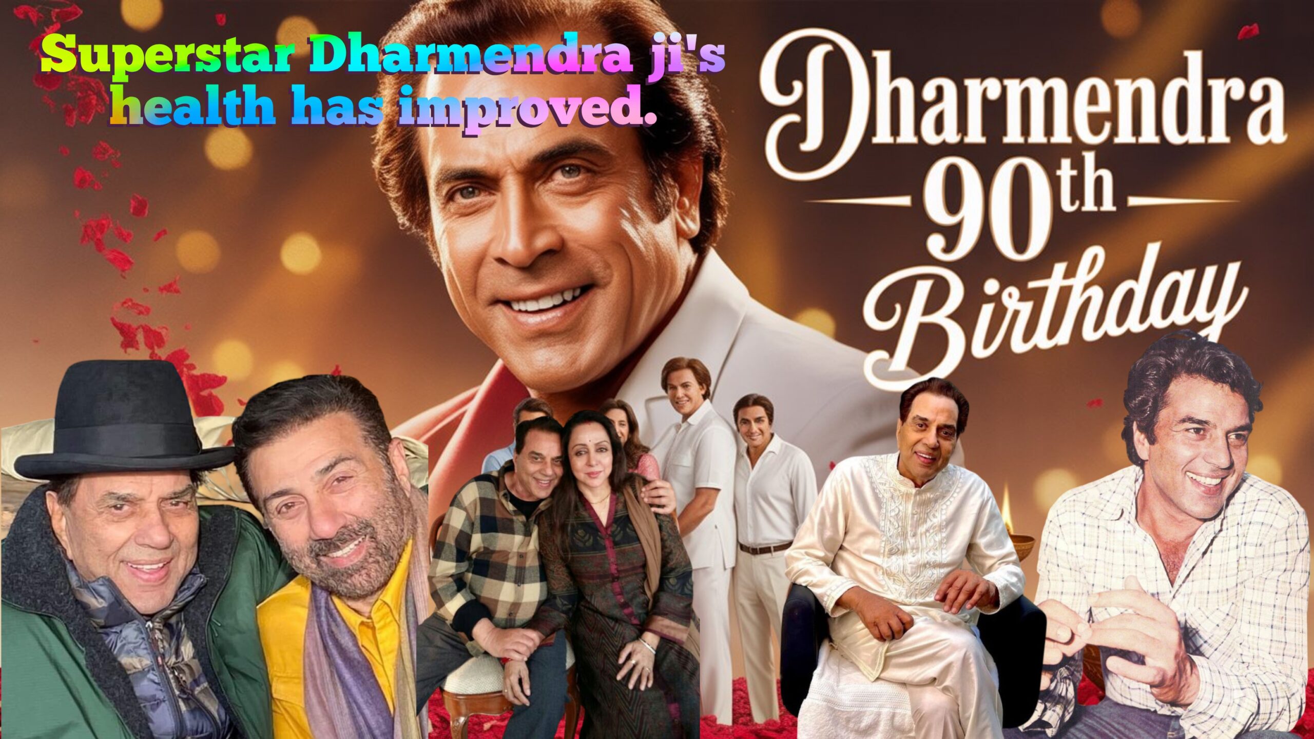 Read more about the article “He-Man” Dharmendra’s 90th Birthday: From Health Prayers to a Grand Family Celebration – A Heartfelt Tribute to a Legend