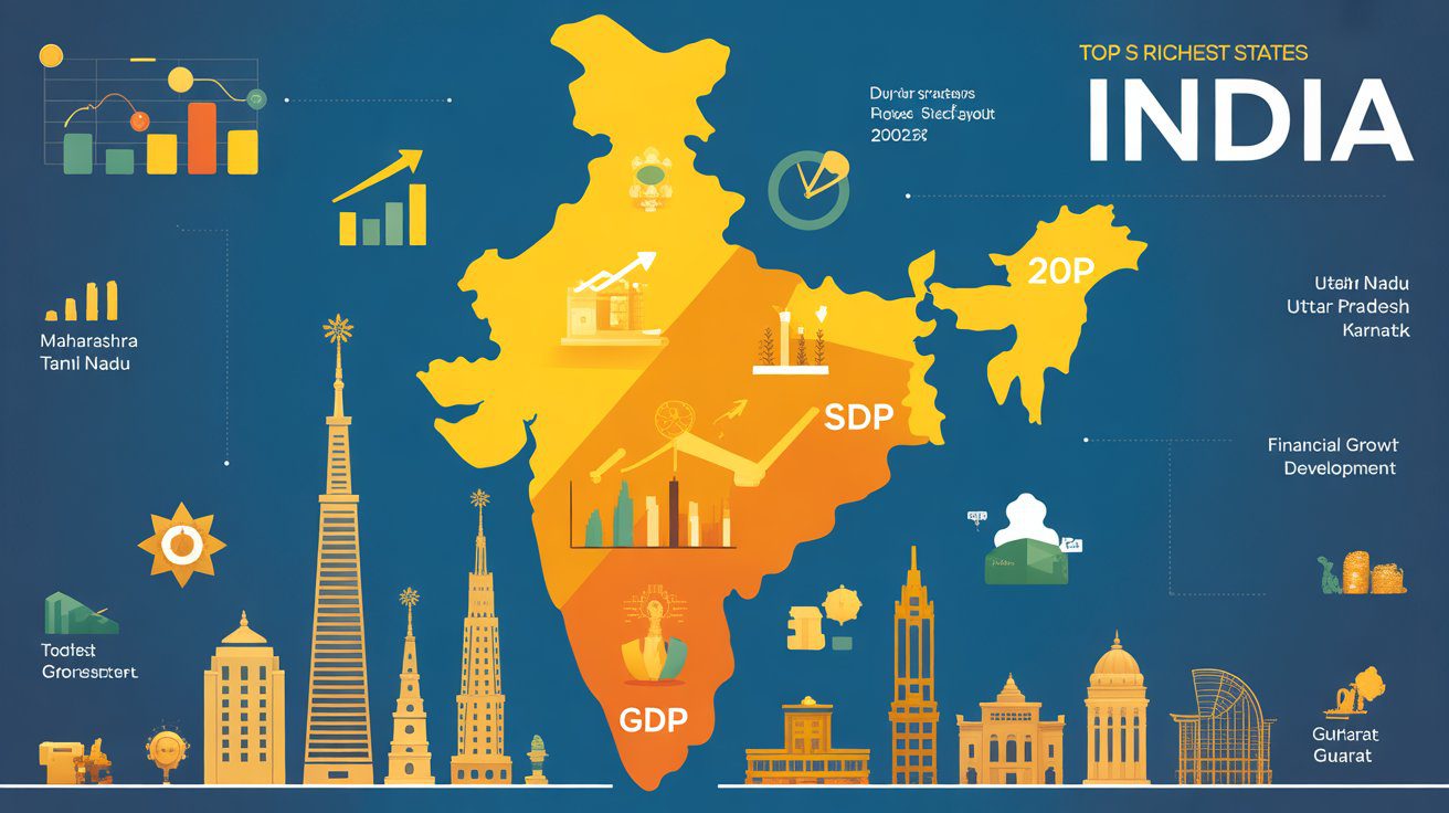 Read more about the article Top 5 Richest States in India: Who Is Number 1 in 2025?