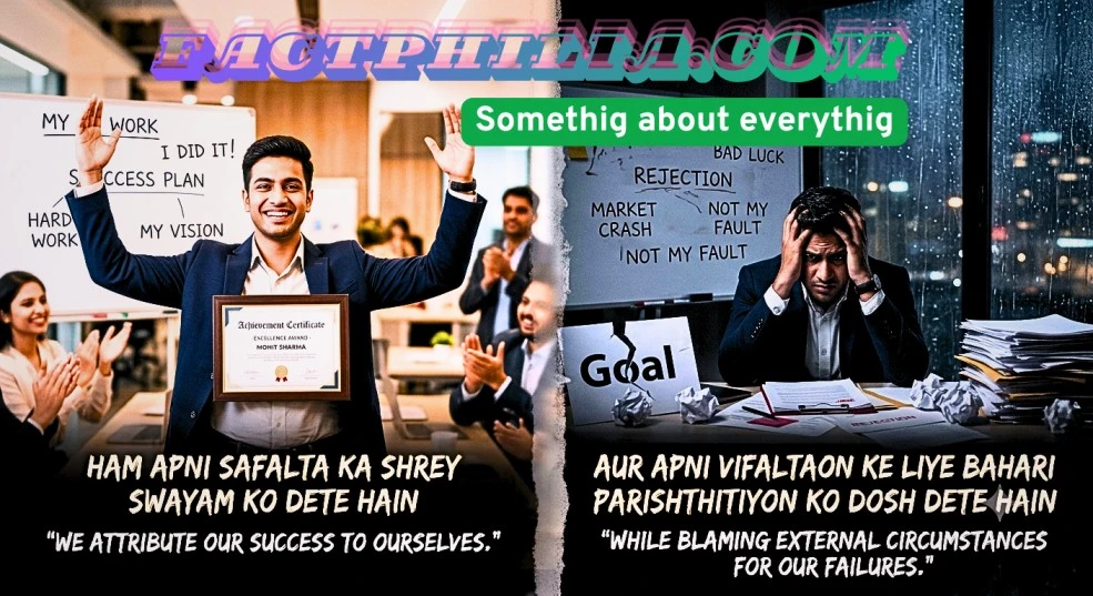  It is true that we attribute our success to ourselves while blaming external circumstances for our failures